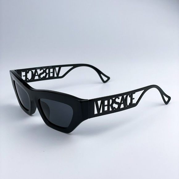NEW Versace VE4432U 523287 Sunglasses Black Dark Grey Cat Eye Women main image 7